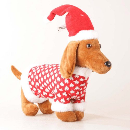 Kerstteckel Max met hartjestrui | 13x46x50 cm