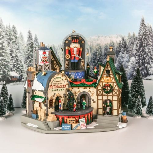 LEMAX Ludwig's Wooden Nutcracker Factory | met 4.5V Adapter