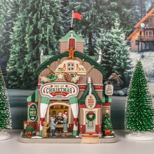 LEMAX Pop-up Christmas Cookie Shop | met 4.5V Adapter