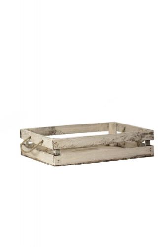 Tablett met touw 2-latten, Old-Look groot