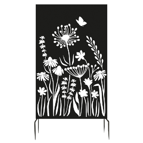 Esschert Design | Privéparaplu met bloemdessin | Ijzer | 186x100cm