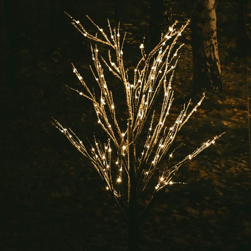 Buiten kerstverlichting boom met sneeuw | 200 cm | Extra warm wit