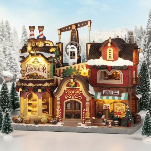 LEMAX The Holly Jolly Chocolatier & Mrs. Claus Coffee Shop | met 4,5V-adapter