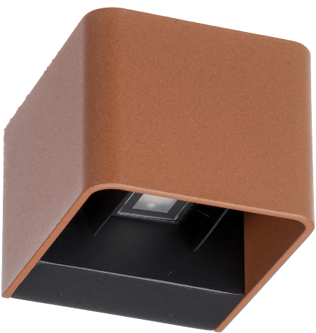 LED-wandlamp Sus Square Roest 24V