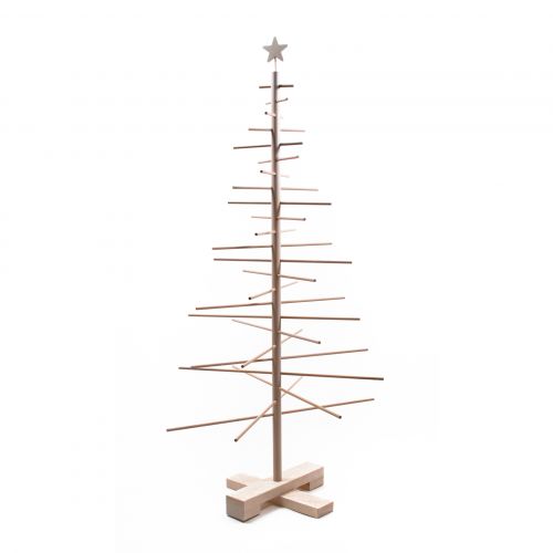 Houten kerstboom M | H125 cm × Ø68 cm | Natuurlijk