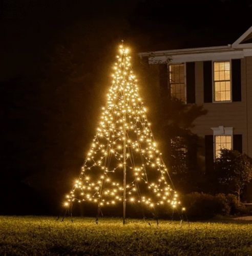 Fairybell-kerstboom | 300cm | 480 LED's | Warm wit met glitters | inclusief mast