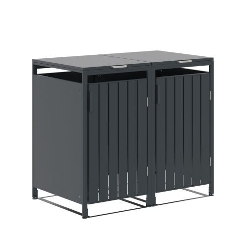 Garden Impressions | Containerberging BinPort dubbel | Carbon Black | 136 x 80 x 118 cm