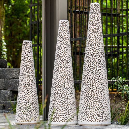 Peter Hansen | Handgemaakte Lichtkegel | Keramiek | Wit | 80 cm