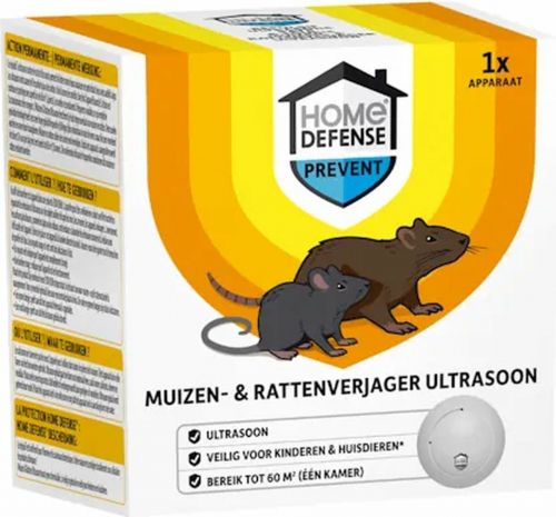 Homedefense |  Muizen- en Rattenverjager Ultrasoon | 60m2