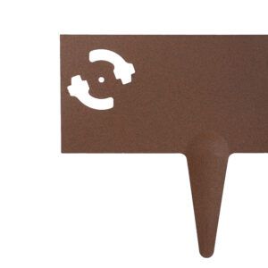 Borderrand staal | 1,5 mm | H 10,5 x L 100 cm | Klikbevestiging | Bruin gelakt