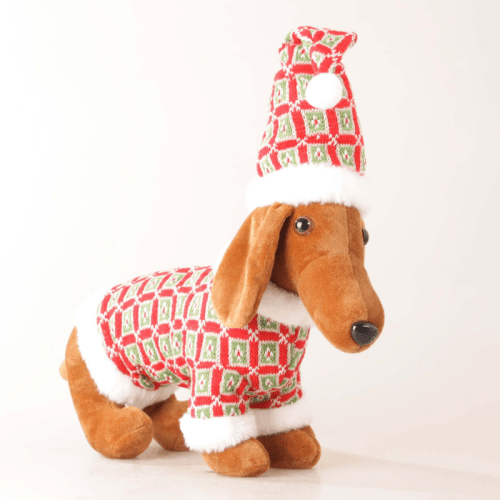Kerstteckel Max met kersttrui | 13x46x50 cm