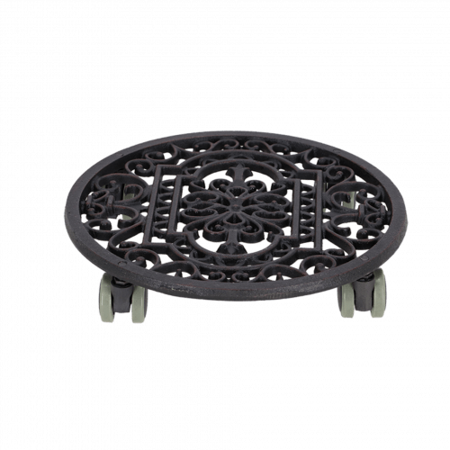 Esschert Design | Plantenroller rond | Gietijzer | 29x29x6 cm