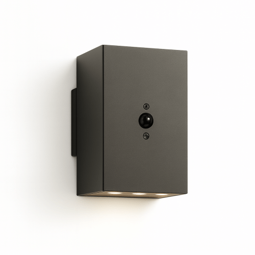 ZOLUNA Solar wandlamp Willem | Vierkant | Zwart | 9x9x15 cm