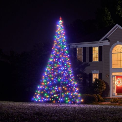 Fairybell-kerstboom | 400 cm | 640 LED's | Meerkleurig | inclusief mast