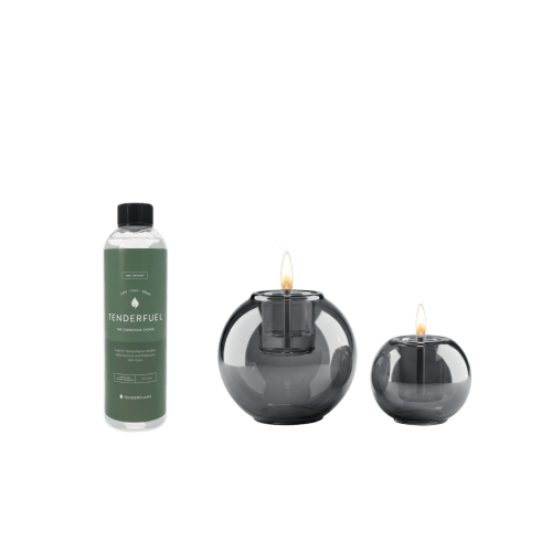 Tenderflame Globus 10 & 15 Graphit + 0,5 l Tenderfuel