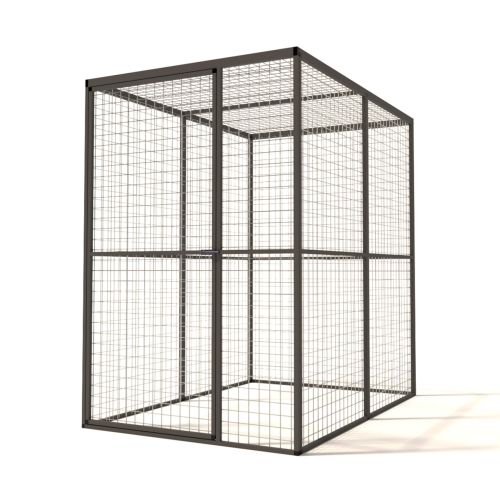 Glorenza Lilly | Katten-/vogel-/kippen-/konijnenren | Antraciet | 178x176x121 cm | Gaas 50x50x3mm