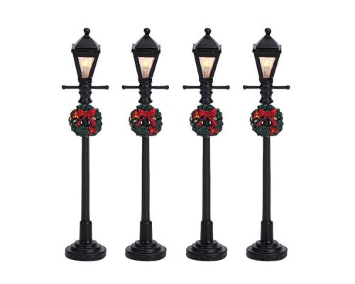 LEMAX Gas Lantern Street Lamp | Set van 4