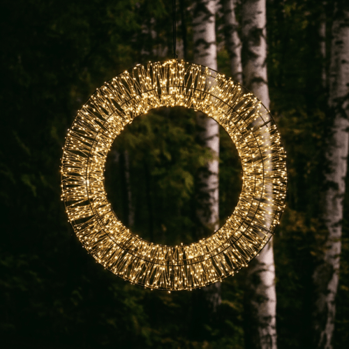 LED Krans Metaal Kerstverlichting | 1800 LEDs Knipperfunctie | 58 × 12 cm | Classic Warm Wit | Anna's Collection