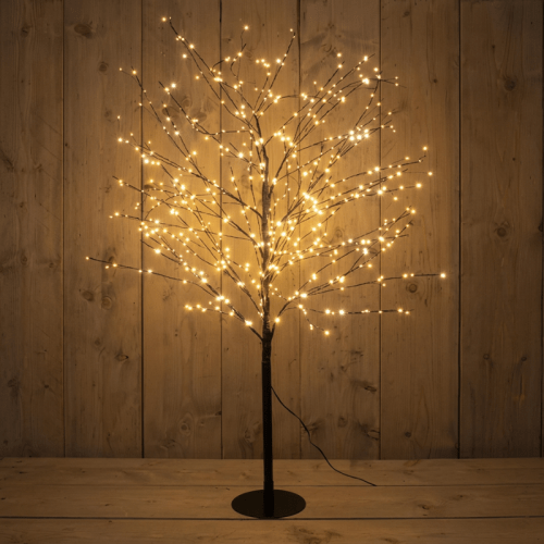 Led-kerstboom zwart | 600 leds knipperfunctie | 120 cm | Classic warm wit | Anna's Collection