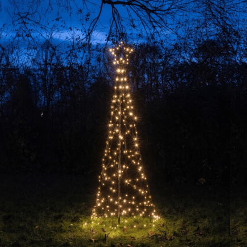 LED Kerstboom met Ster Buiten | 236 LEDs | Ø 70 × 200 cm | Classic Warm Wit incl. Paal | Anna's Collection