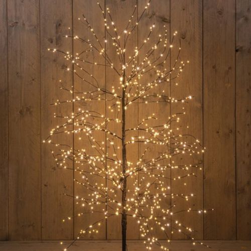 Decoratieboom |  1000 LED | Classic Warm | IP44 Trafo | 150 cm | zwart | Anna's Collection