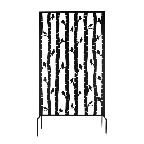 Esschert Design | Privé scherm met vogelmotief | Ijzer | 186x100cm