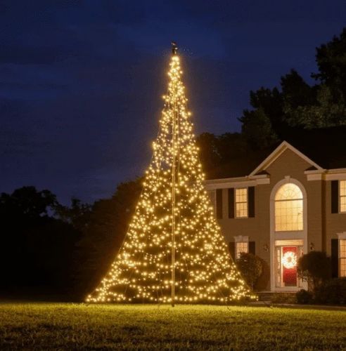 Fairybell-kerstboom | 600cm | 1200 LED's | Warm wit met glitters