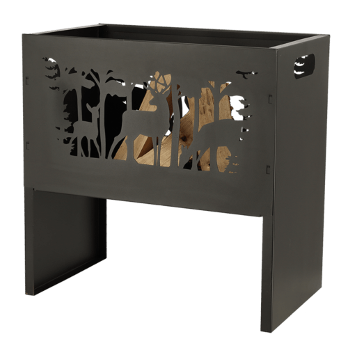 Esschert Design | Vuurkorf met hert | Rechthoekig | 50x30x50 cm