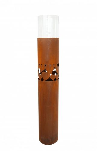 Badeko | Herzli zuil inclusief glazen inzetstuk | Cortenstaal | D 20 H 100 cm
